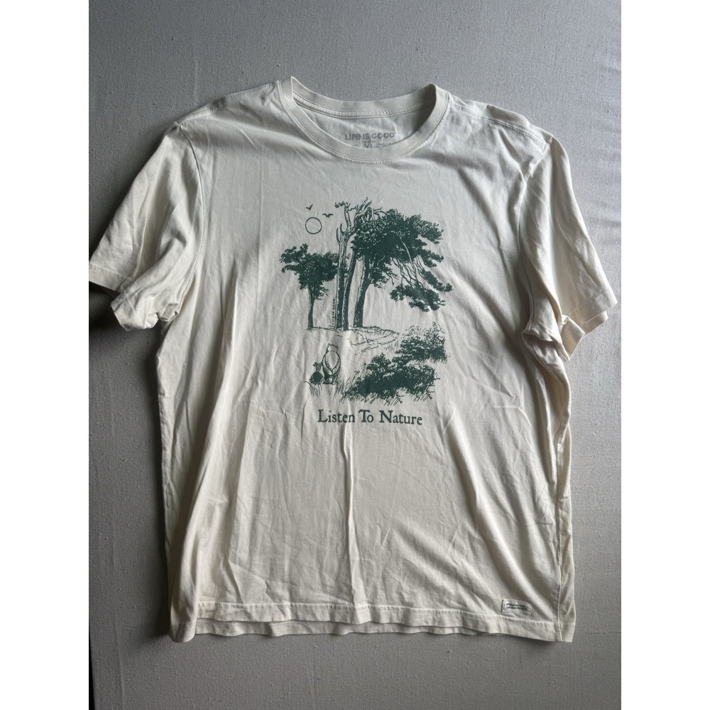 Life Is Good Listen To Nature Graphic Tee Men's XL